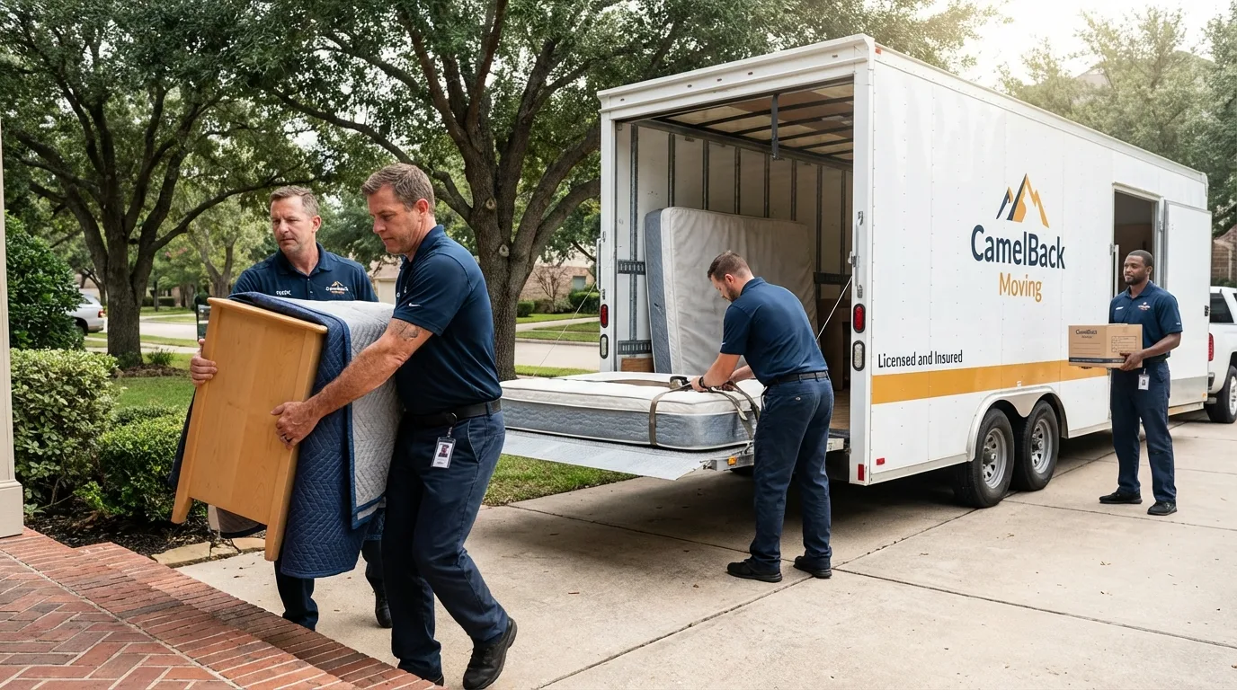 Crew loading residential truck for cross-state move from West Stockbridge, MA